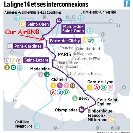 Apartament Air Conditioning - Metro 14 - Charming Traditional Style And Modern Access 10 Mn Away From Center Of Paris Clichy